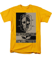 Rubino Rise Ride - Men's T-Shirt  (Regular Fit) Men's T-Shirt (Regular Fit) Pixels Gold Small 