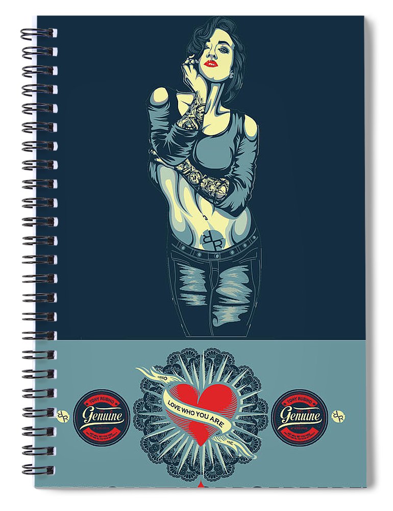 Rubino Rise She - Spiral Notebook Spiral Notebook Pixels 6