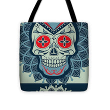 Rubino Rise Skull Reb Blue - Tote Bag Tote Bag Pixels 16" x 16"  