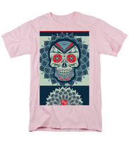 Rubino Rise Skull Reb Blue - Men's T-Shirt  (Regular Fit) Men's T-Shirt (Regular Fit) Pixels Pink Small 