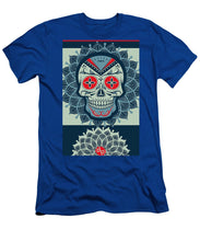 Rubino Rise Skull Reb Blue - Men's T-Shirt (Athletic Fit) Men's T-Shirt (Athletic Fit) Pixels Royal Small 