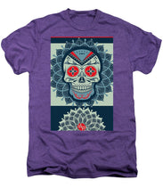 Rubino Rise Skull Reb Blue - Men's Premium T-Shirt Men's Premium T-Shirt Pixels Deep Purple Heather Small 