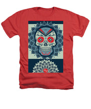 Rubino Rise Skull Reb Blue - Heathers T-Shirt Heathers T-Shirt Pixels Red Small 