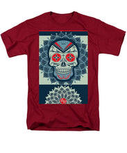 Rubino Rise Skull Reb Blue - Men's T-Shirt  (Regular Fit) Men's T-Shirt (Regular Fit) Pixels Cardinal Small 