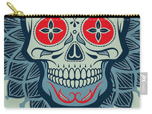 Rubino Rise Skull Reb Blue - Carry-All Pouch Carry-All Pouch Pixels Small (6" x 4")  
