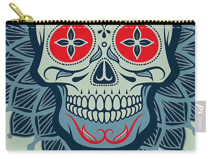 Rubino Rise Skull Reb Blue - Carry-All Pouch Carry-All Pouch Pixels Small (6