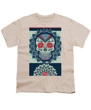 Rubino Rise Skull Reb Blue - Youth T-Shirt Youth T-Shirt Pixels Cream Small 