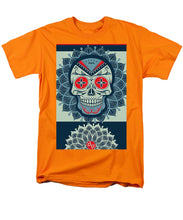 Rubino Rise Skull Reb Blue - Men's T-Shirt  (Regular Fit) Men's T-Shirt (Regular Fit) Pixels Orange Small 