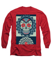 Rubino Rise Skull Reb Blue - Long Sleeve T-Shirt Long Sleeve T-Shirt Pixels Red Small 