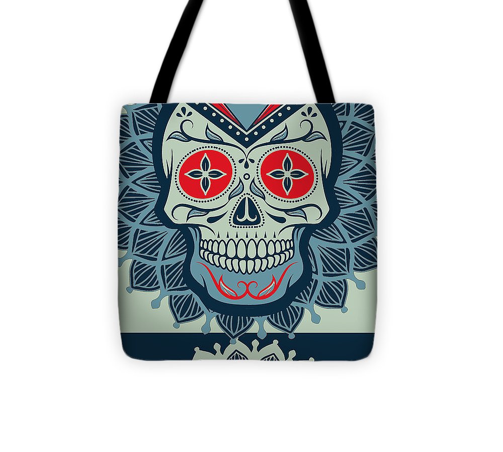 Rubino Rise Skull Reb Blue - Tote Bag Tote Bag Pixels 13