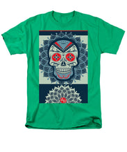 Rubino Rise Skull Reb Blue - Men's T-Shirt  (Regular Fit) Men's T-Shirt (Regular Fit) Pixels Kelly Green Small 
