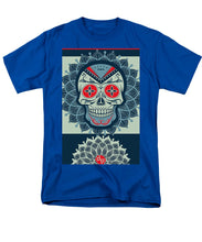 Rubino Rise Skull Reb Blue - Men's T-Shirt  (Regular Fit) Men's T-Shirt (Regular Fit) Pixels Royal Small 