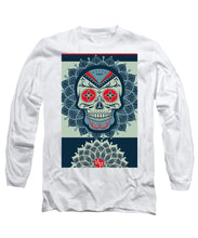 Rubino Rise Skull Reb Blue - Long Sleeve T-Shirt Long Sleeve T-Shirt Pixels White Small 