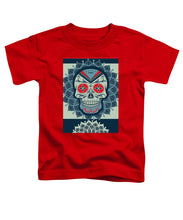 Rubino Rise Skull Reb Blue - Toddler T-Shirt Toddler T-Shirt Pixels Red Small 