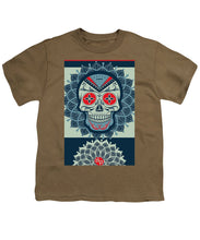 Rubino Rise Skull Reb Blue - Youth T-Shirt Youth T-Shirt Pixels Safari Green Small 