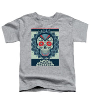 Rubino Rise Skull Reb Blue - Toddler T-Shirt Toddler T-Shirt Pixels Heather Small 