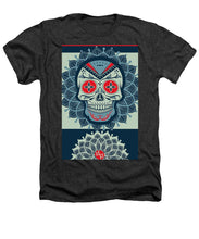 Rubino Rise Skull Reb Blue - Heathers T-Shirt Heathers T-Shirt Pixels Charcoal Small 