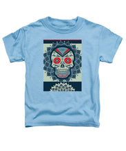 Rubino Rise Skull Reb Blue - Toddler T-Shirt Toddler T-Shirt Pixels Carolina Blue Small 