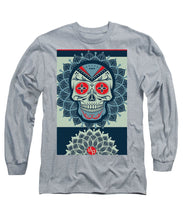 Rubino Rise Skull Reb Blue - Long Sleeve T-Shirt Long Sleeve T-Shirt Pixels Heather Small 