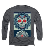 Rubino Rise Skull Reb Blue - Long Sleeve T-Shirt Long Sleeve T-Shirt Pixels Charcoal Small 