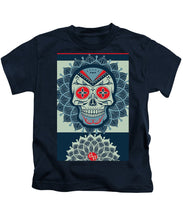 Rubino Rise Skull Reb Blue - Kids T-Shirt Kids T-Shirt Pixels Navy Small 