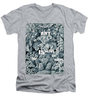 Rubino Rise Under Water - Men's V-Neck T-Shirt Men's V-Neck T-Shirt Pixels Heather Small 