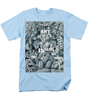 Rubino Rise Under Water - Men's T-Shirt  (Regular Fit) Men's T-Shirt (Regular Fit) Pixels Light Blue Small 