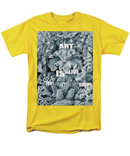Rubino Rise Under Water - Men's T-Shirt  (Regular Fit) Men's T-Shirt (Regular Fit) Pixels Yellow Small 