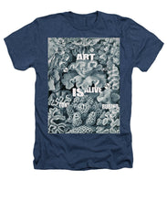 Rubino Rise Under Water - Heathers T-Shirt Heathers T-Shirt Pixels Navy Small 