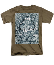 Rubino Rise Under Water - Men's T-Shirt  (Regular Fit) Men's T-Shirt (Regular Fit) Pixels Safari Green Small 