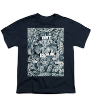 Rubino Rise Under Water - Youth T-Shirt Youth T-Shirt Pixels Navy Small 