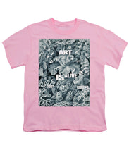 Rubino Rise Under Water - Youth T-Shirt Youth T-Shirt Pixels Pink Small 