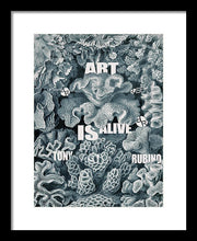 Rubino Rise Under Water - Framed Print Framed Print Pixels 10.500" x 14.000" Black White
