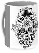 Rubino Rise Up Skull 2 - Mug Mug Pixels Large (15 oz.)  