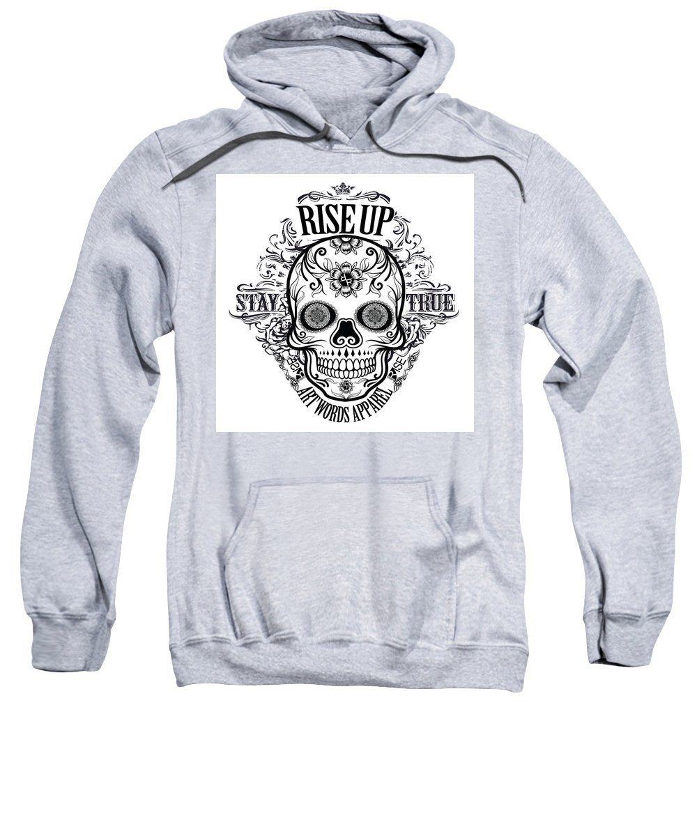 Rubino Rise Up Skull - Sweatshirt Sweatshirt Pixels Heather Small 