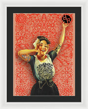 Rubino Rise Woman - Framed Print Framed Print Pixels 18.000" x 24.000" White Black