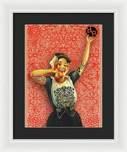 Rubino Rise Woman - Framed Print Framed Print Pixels 12.000" x 16.000" White Black