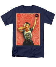 Rubino Rise Woman - Men's T-Shirt  (Regular Fit) Men's T-Shirt (Regular Fit) Pixels Navy Small 