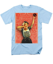 Rubino Rise Woman - Men's T-Shirt  (Regular Fit) Men's T-Shirt (Regular Fit) Pixels Light Blue Small 