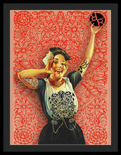 Rubino Rise Woman - Framed Print Framed Print Pixels 27.000" x 36.000" Black Black