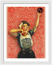 Rubino Rise Woman - Framed Print Framed Print Pixels 22.500" x 30.000" White White