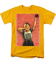 Rubino Rise Woman - Men's T-Shirt  (Regular Fit) Men's T-Shirt (Regular Fit) Pixels Gold Small 