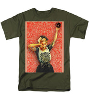 Rubino Rise Woman - Men's T-Shirt  (Regular Fit) Men's T-Shirt (Regular Fit) Pixels Military Green Small 