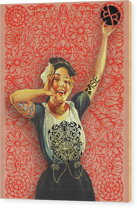 Rubino Rise Woman - Wood Print Wood Print Pixels 6.000