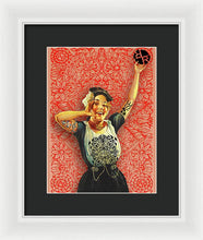 Rubino Rise Woman - Framed Print Framed Print Pixels 9.000" x 12.000" White Black