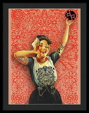 Rubino Rise Woman - Framed Print Framed Print Pixels 22.500" x 30.000" Black Black