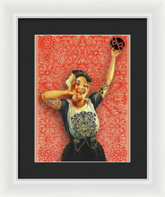 Rubino Rise Woman - Framed Print Framed Print Pixels 10.500" x 14.000" White Black