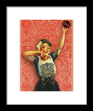 Rubino Rise Woman - Framed Print Framed Print Pixels 7.500" x 10.000" Black White