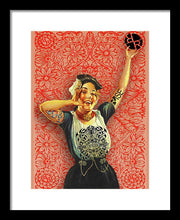Rubino Rise Woman - Framed Print Framed Print Pixels 10.500" x 14.000" Black White
