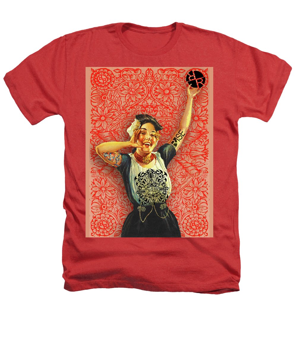 Rubino Rise Woman - Heathers T-Shirt Heathers T-Shirt Pixels Red Small 